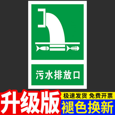 污水排放口标识牌PVC危险废物标志标牌雨水废气噪音一般固体废物污染物种类处理指示牌标志危废警示告知牌