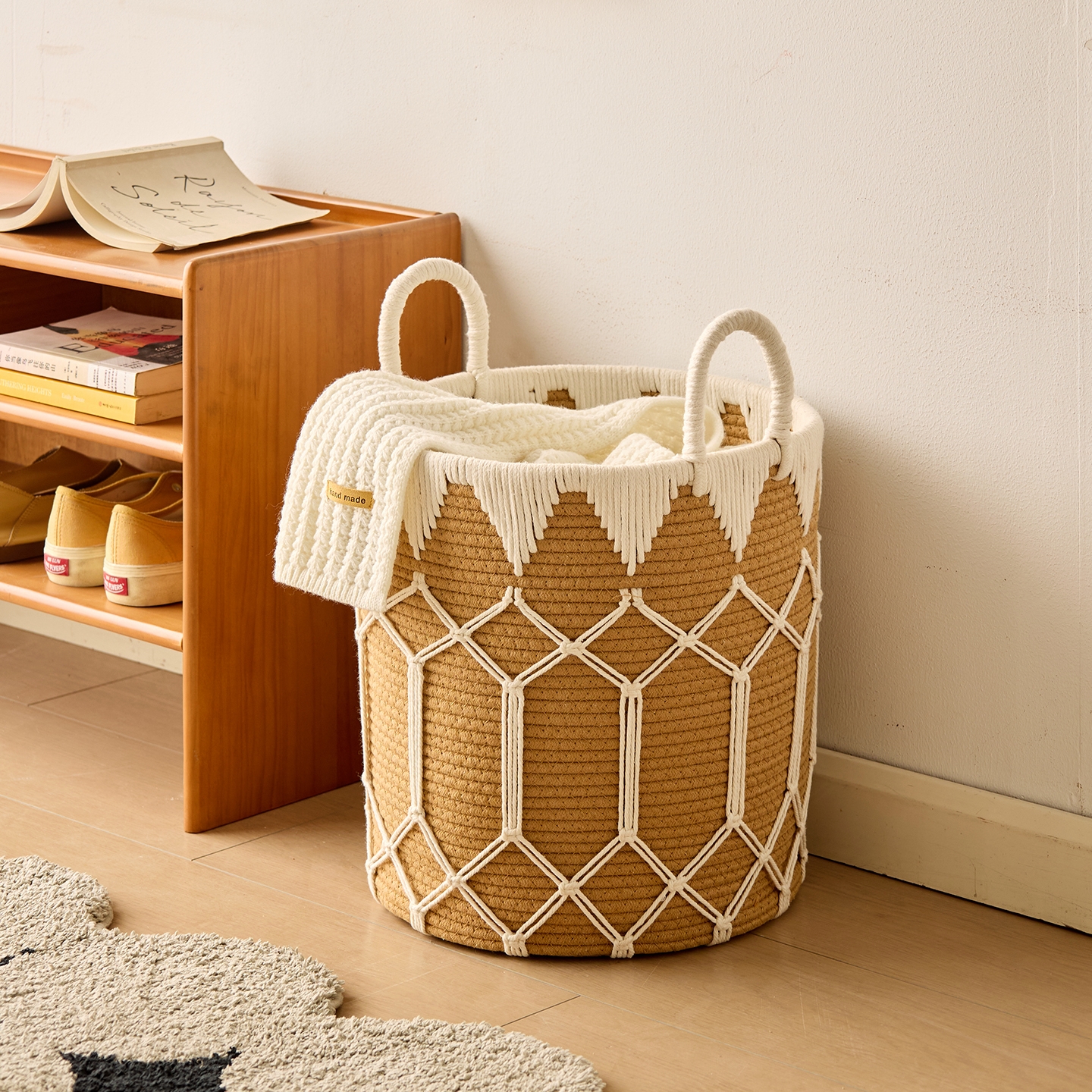 手工编织脏衣篓复古创意收纳筐