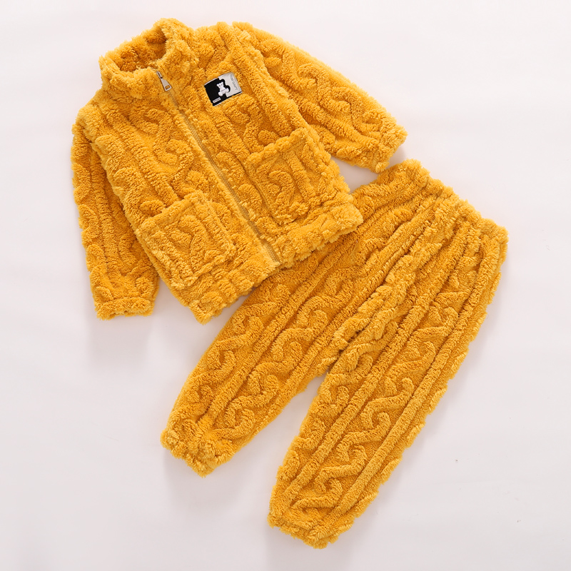秋冬季女童珊瑚绒睡衣