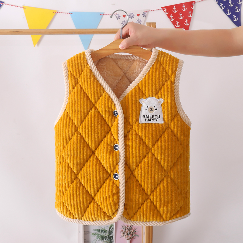 冬季加绒中大童背心睡衣