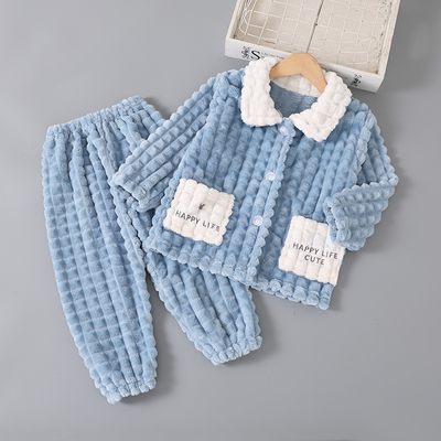 秋冬儿童法兰绒家居服