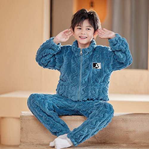 儿童秋冬睡衣单层双面绒更软