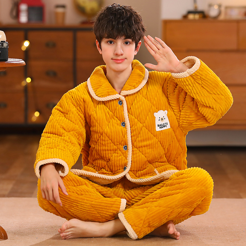 大童加厚款珊瑚绒睡衣