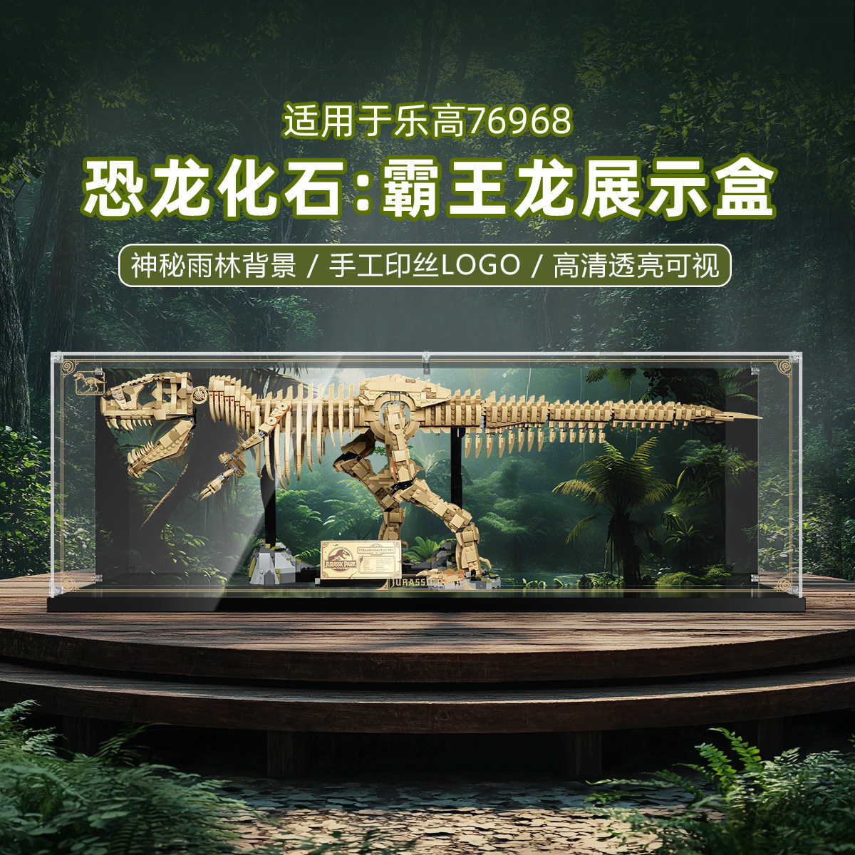76968恐龙化石霸王龙展示盒