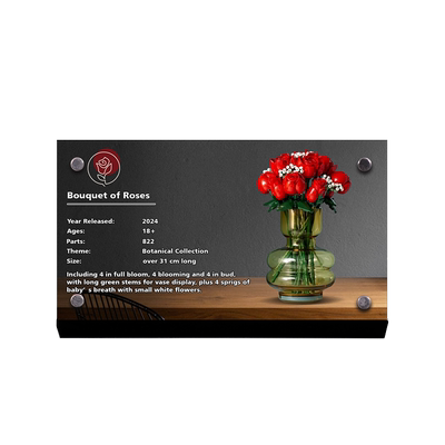 10328玫瑰花积木亚克力展示铭牌