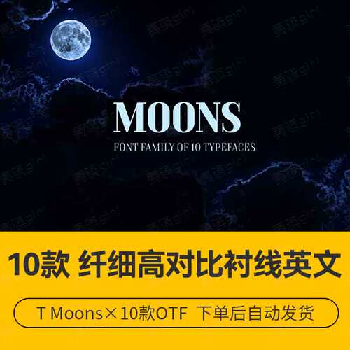 现代经典纤细高对比杂志书籍品牌排版衬线英文字体设计师参考素材