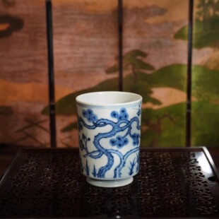 逸古堂疏影松竹梅雅足闻香杯景德镇陶瓷女士个人专用2025新款高端