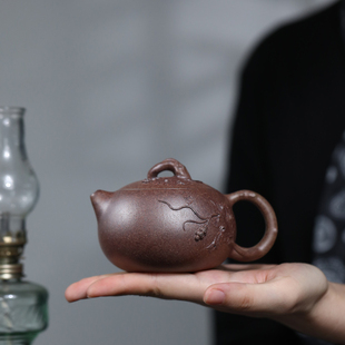 大吉羊柴烧 宜兴紫砂壶茶壶 本山绿泥多子多福西施220ml庄泽明