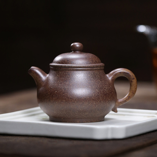 大吉羊柴烧 宜兴紫砂壶功夫茶壶 原矿本山绿泥潘壶200ml庄勤英