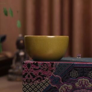 逸古堂 | 茶叶末禅定杯 100ML 景德镇陶瓷纯手工手绘茶杯茶具