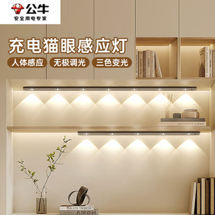 公牛人体感应灯带自粘感应无线免插电入户门玄关鞋柜进门橱柜灯条