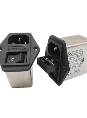 CANNY WELL 带插座开关保险三合一 电源滤波器 CW2B-10A-T 10A 6A