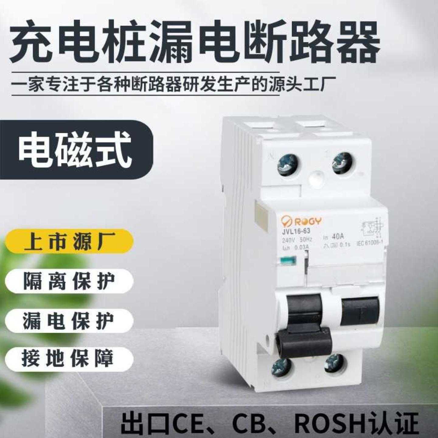 小型电磁式漏电断路器2P家用空气开关 汽车充电桩漏保B型断路器