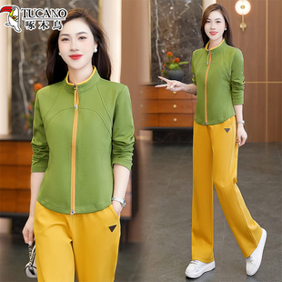 洋气减龄显瘦卫衣休闲裤 春秋季 两件套女 女2026新款 啄木鸟运动套装