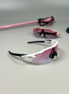 粉色户外运动眼镜 登山徒步骑行轻量太阳镜UV400护目墨镜男女机能