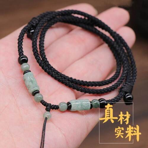 翡翠吊坠挂绳玉佛挂坠绳子手工编织项链绳玉坠玉佩挂件绳男女伸缩