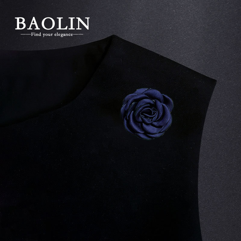 蓝色温柔风立体玫瑰花胸针女西服马甲配饰毛衣胸花大衣装饰品3697