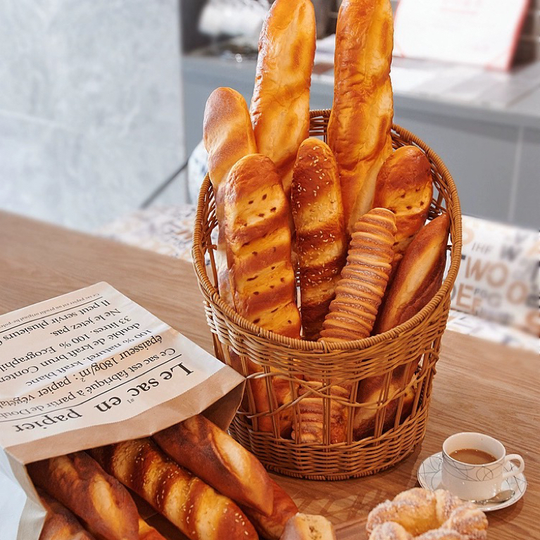 欧式仿藤编纯手工烘焙篮大容量