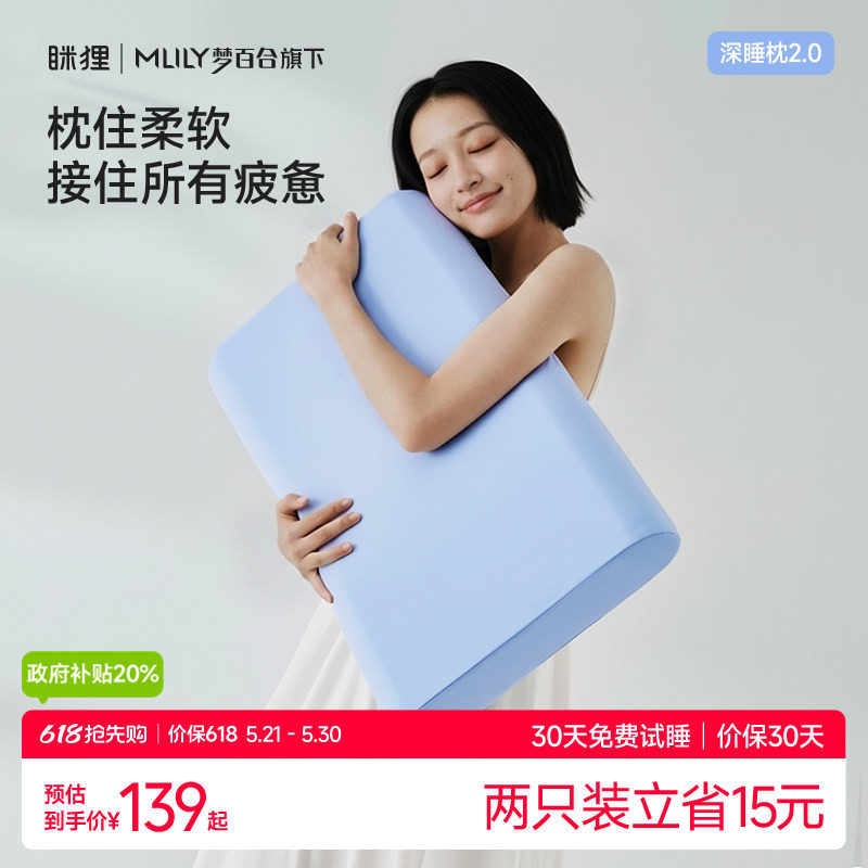 眯狸枕头护颈椎助睡眠成人学生记忆棉枕头芯一对高质量睡眠枕头