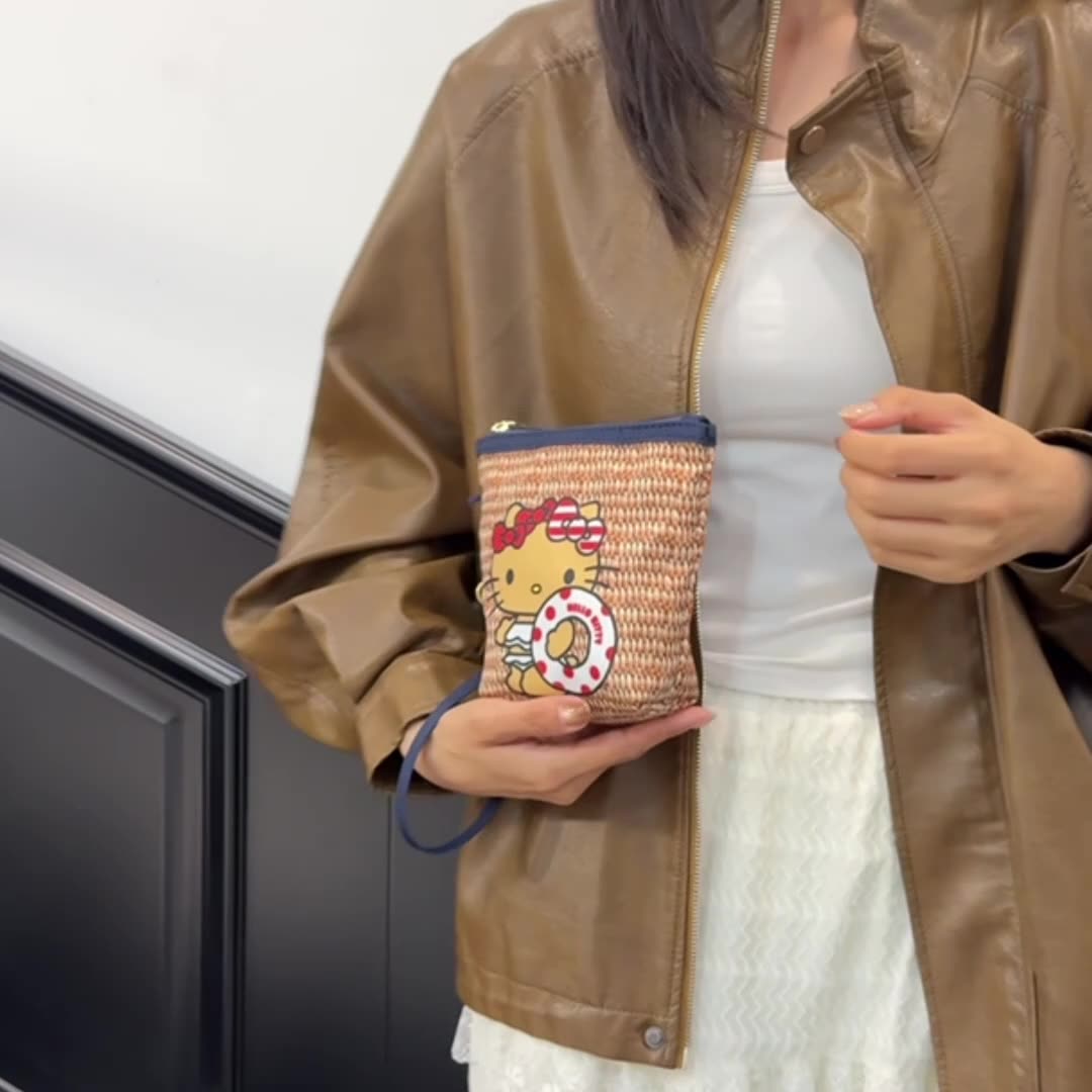 可爱KT猫挂件手拿包洗漱化妆