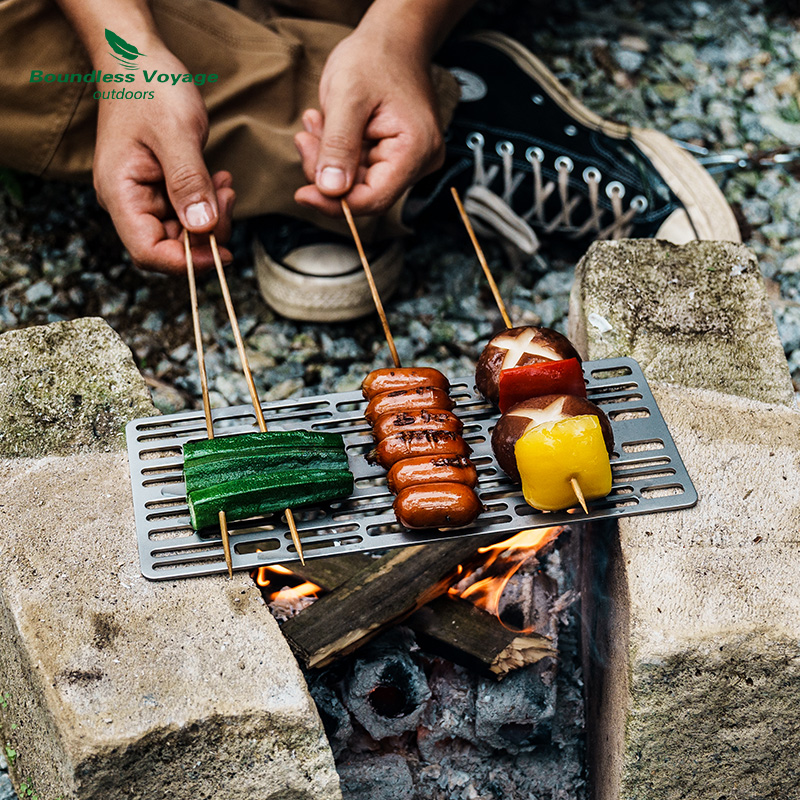 必唯纯钛烧烤网架轻量便携