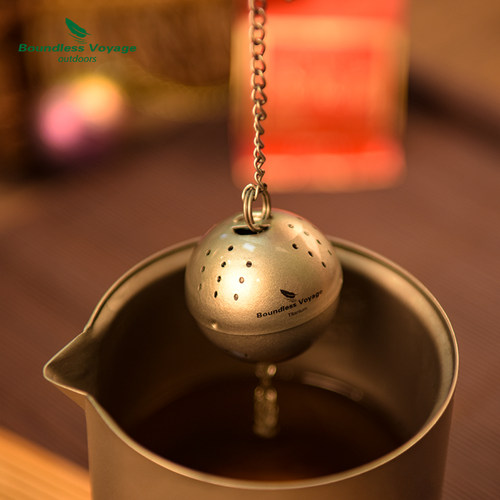 必唯户外纯钛茶叶蛋过滤茶漏