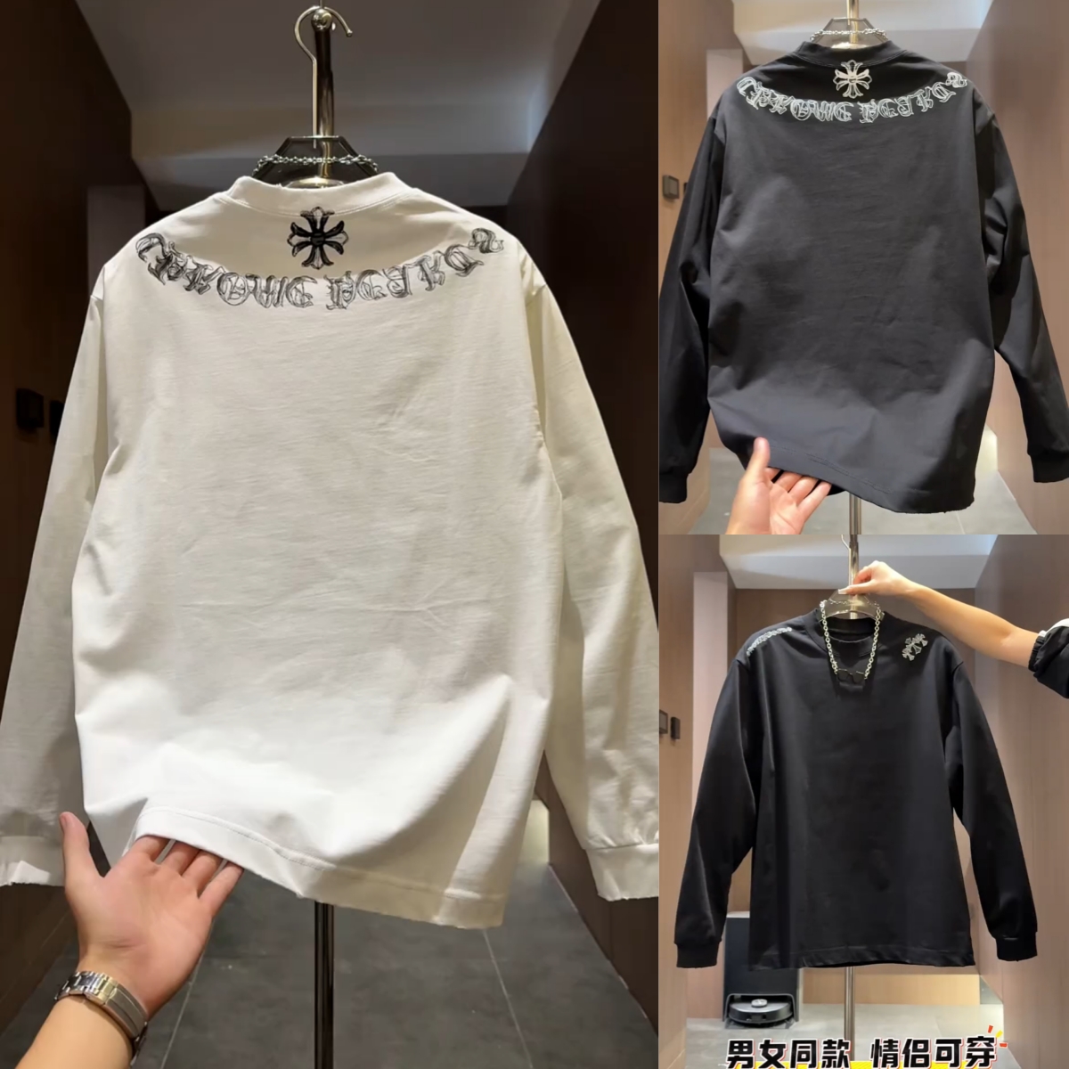 数码直喷彩绘十字架卫衣秋季新款