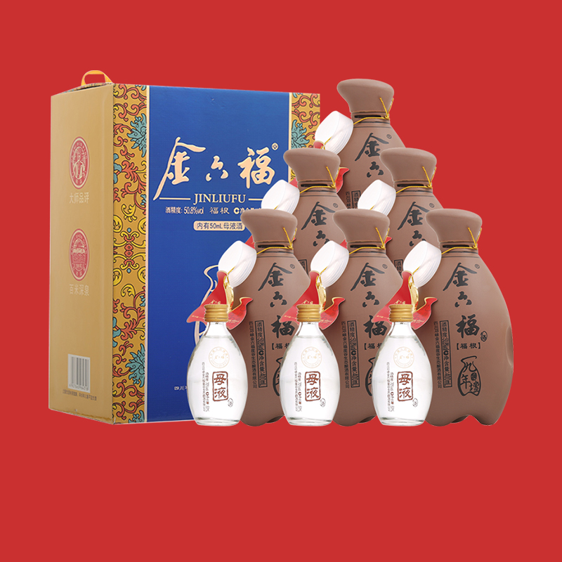 金六福白酒九年坛50.8度400ml*6