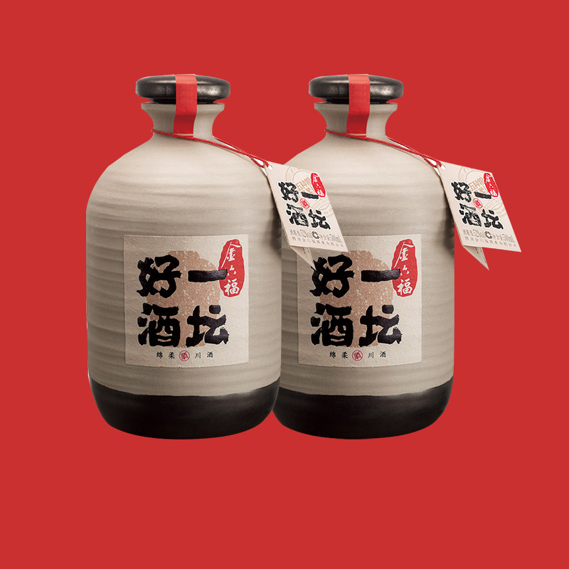 【官方2017年】金六福酒一坛好酒 40.8度浓清兼香型白酒500ml*2瓶