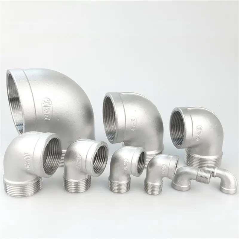 304不锈钢内外丝弯头丝口直角1分234寸dn2090度水管管材dn25dn15