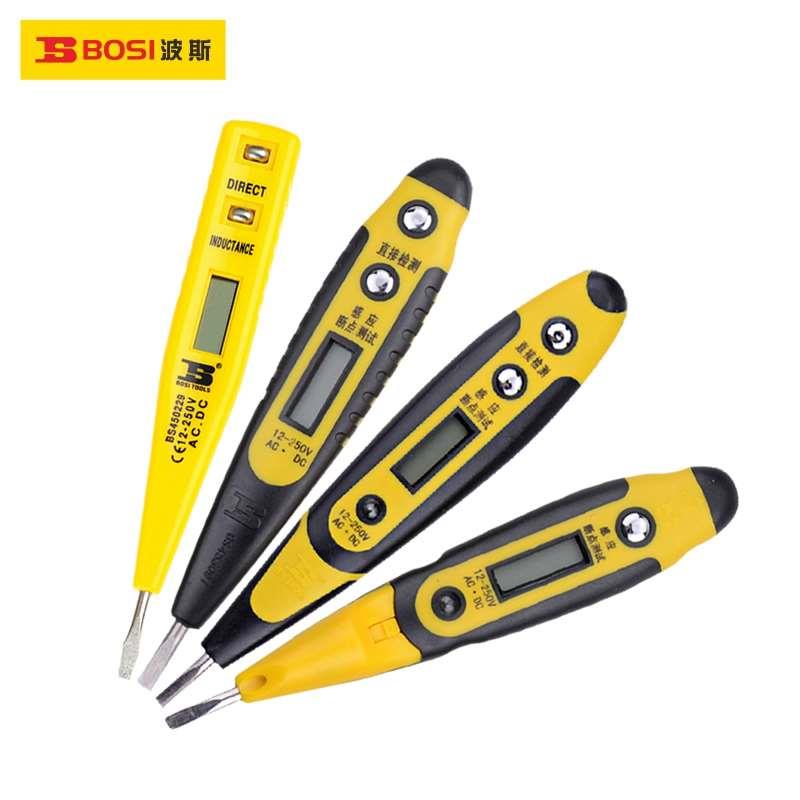 波斯工具 带灯多功能验电笔 LED数显 感应试电笔 测电验电笔