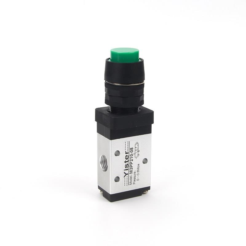 M3PP210-08二位三通伸出头按钮开关阀M3PP110-06机械设备气动开关