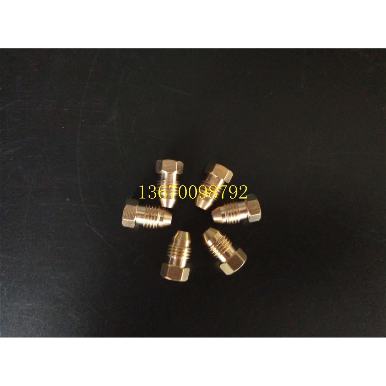 铜堵头M8*1六角堵头盖/堵闷头盖内外丝活接固定油排堵头M8*1