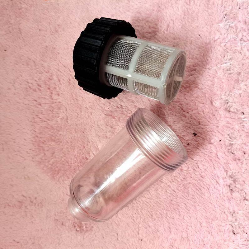 海豚洗车机HS4.0T4高压清洗机泵头进水口接头带过滤网白色透明嘴