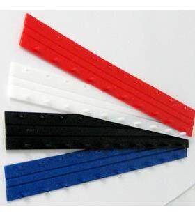 装订夹条 装订塑料夹条10孔 3mm夹条 100支/盒 蓝色 各规格全