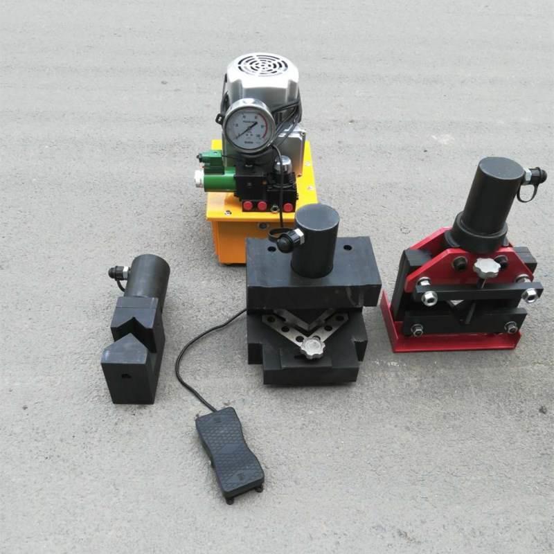 50*50角钢折弯剪角切断三合一一体机 角钢加工折直角机器鸿聚牌