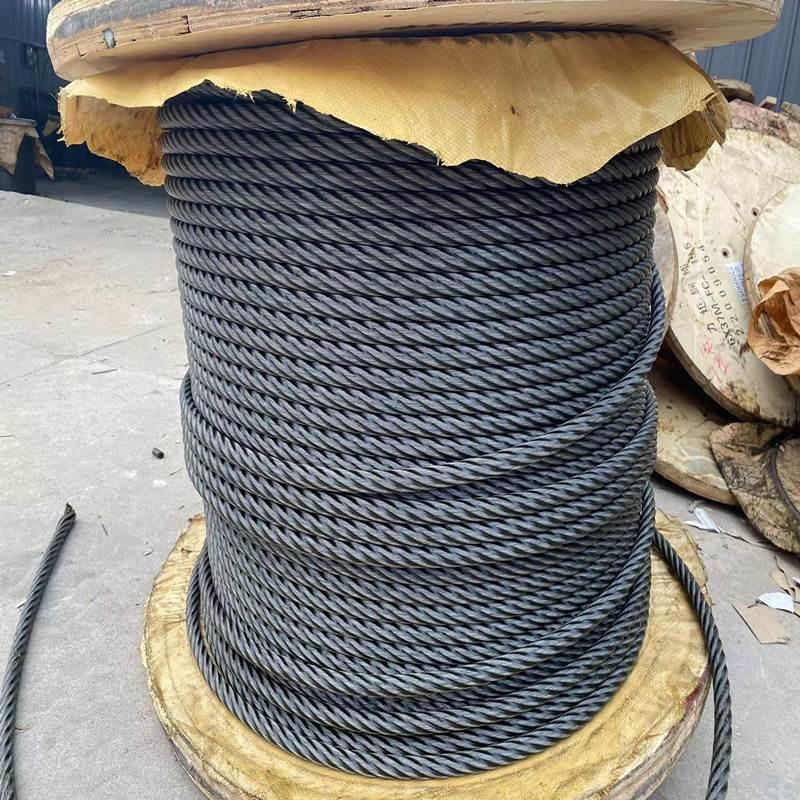 光面油性钢丝绳6*37+FC/6*19麻芯软油丝绳子行车起重吊绳吊车专用