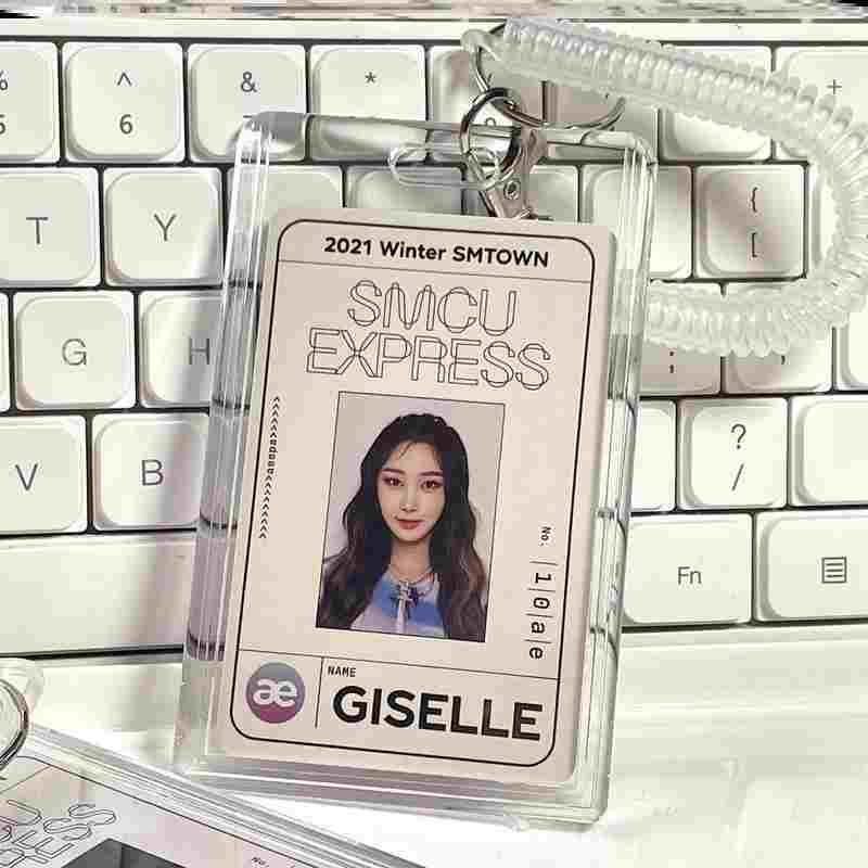 3寸明星小卡卡套挂件硬壳外带亚克力pvc保护套高透明追星照片学生