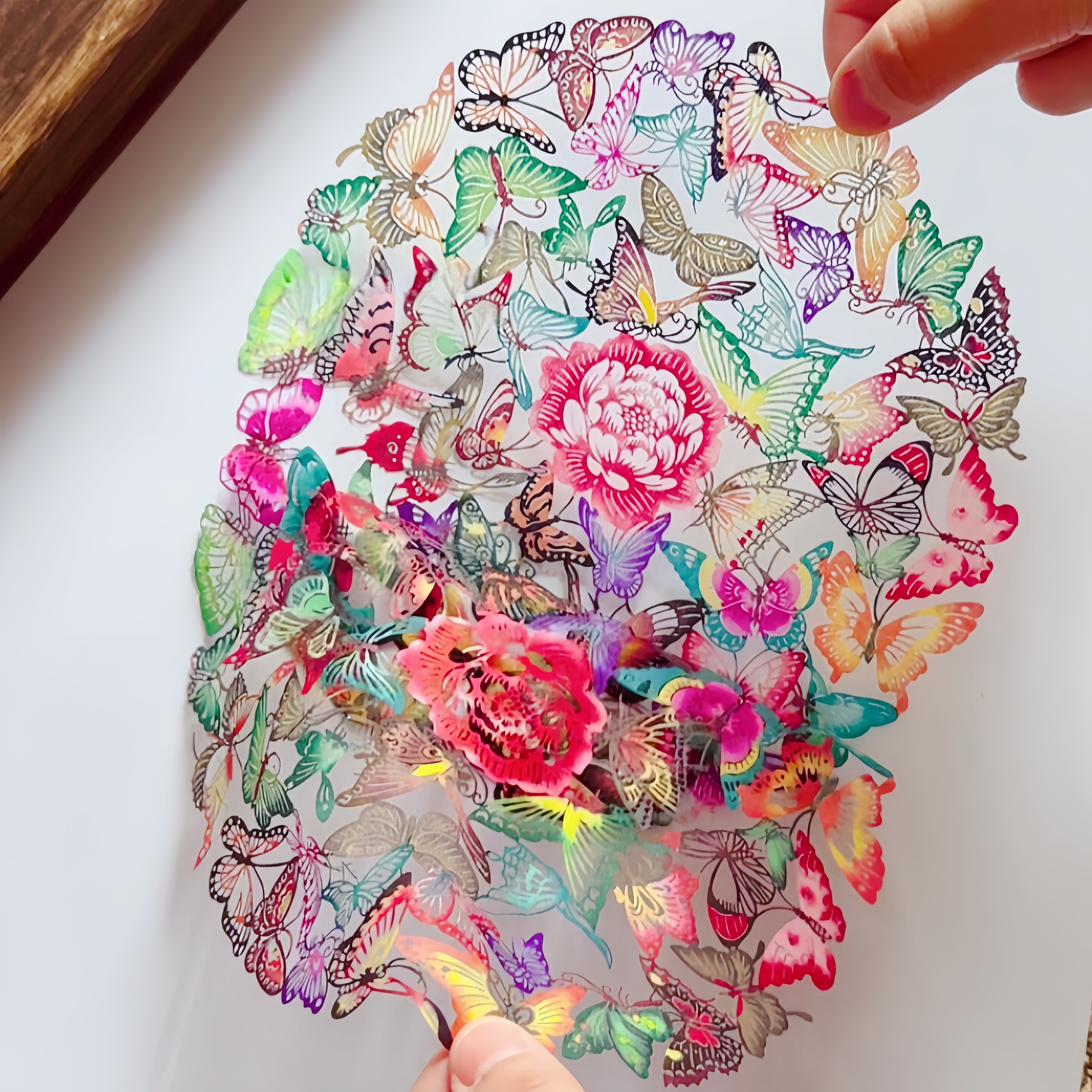 【实拍新品】彩百蝶非遗特色剪纸中国风窗花窗贴春节过新年装饰,特色手工艺,剪纸,淘宝优惠券,粉丝福利购,淘宝优惠卷