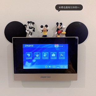 迪士尼米奇可视电话门铃显示屏遮挡装饰摆件入户门玄关diy高级