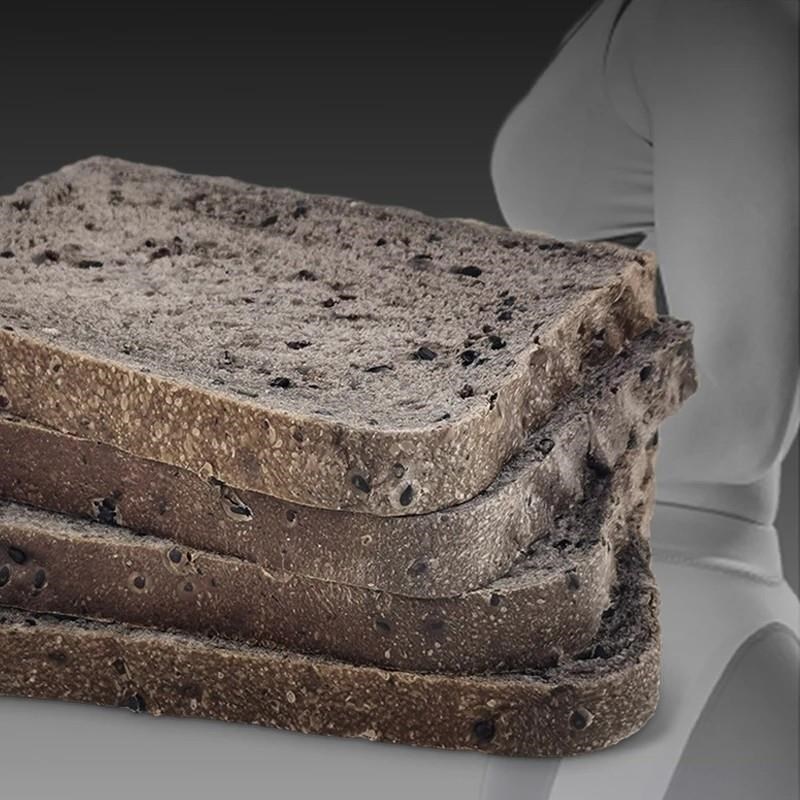 五黑全麦a吐司面包0蔗糖无糖精糖尿饼病人食品控粗粮代餐零食