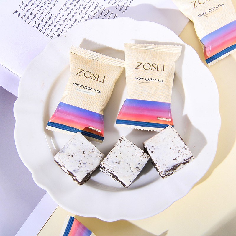 ZOSLI佐斯里巧克p力味奶芙雪花酥结婚喜糖下午茶伴手休闲零食