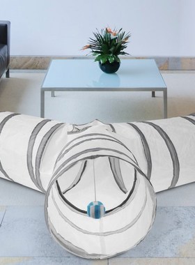Cat Tunnel Tube 3 Holes Kitten Ferrets Foldable Channel Funn