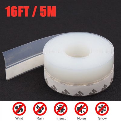 5M Self Adhesive Door Seal Strip Weather Strip Silicone Wind