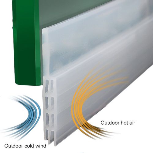 New1PC Door Sweep Silicone Bottom Seal Strip Weather Strippi