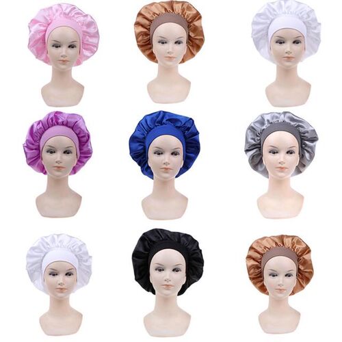 1pc Satin Sleeping Hat Night Sleep Cap Hair Care Bonnet Nigh
