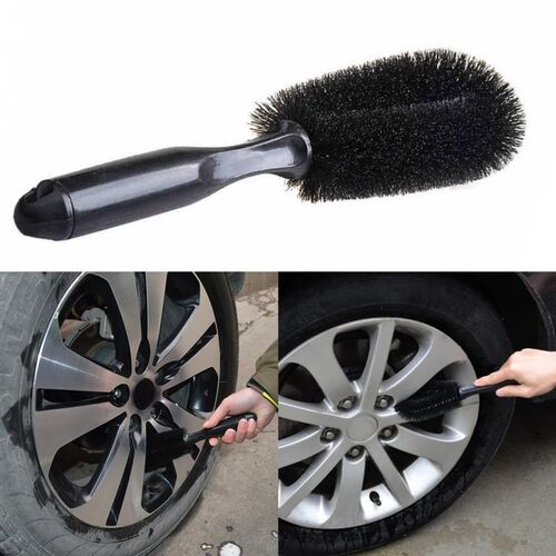 Car Truck Motorcycle Bike Wheel Tire Rim Scrub Brush Washing