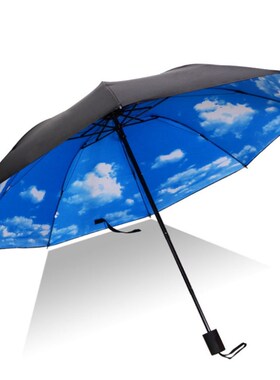 Portable Travel Umbrella Flower Printed Compact 3 Folding Ra