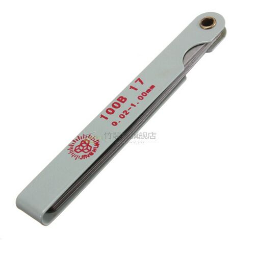 100mm Length Metric Feeler Gauge 17 Blade Gap Filler 0.02-1