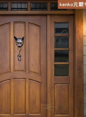 New Cat And Mouse Door Knocker Or Wall Resin Ornament Rusty